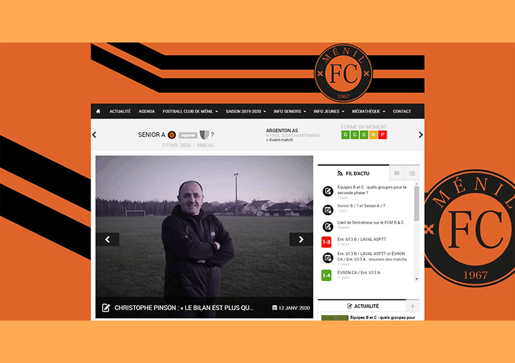 Réalisation : Site web du FC Ménil