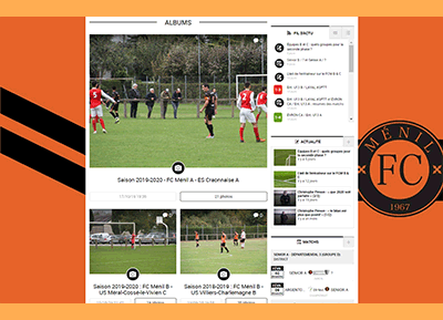 Réalisation : Albums photos de matchs pour le FC Ménil