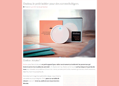 Réalisation : Dodow, le petit boîtier pour des sommeils légers