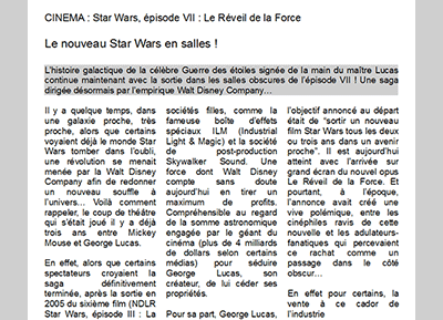 Réalisation : Le nouveau Star Wars en salles !
